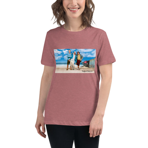 Women's At The Beach Relaxed T-Shirt Featuring Nancy and Chuck