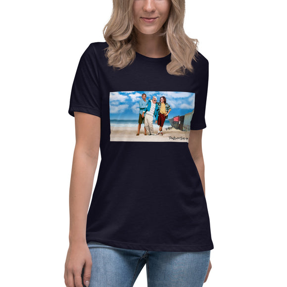 Women's At The Beach Relaxed T-Shirt Featuring Kamala and Obama