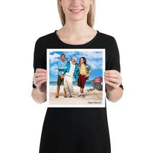 At The Beach Poster Featuring Kamala and Obama