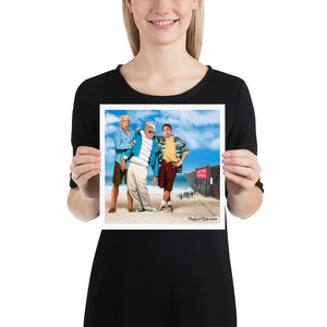 At The Beach Poster Featuring AOC and Bernie