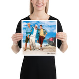 At The Beach Poster Featuring AOC and Bernie