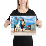 At The Beach Poster Featuring Kamala and Obama