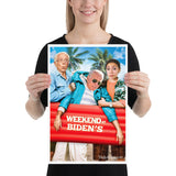 Weekend at Biden's Poster Featuring AOC and Bernie