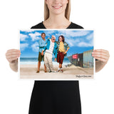 At The Beach Poster Featuring Kamala and Obama