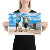 At The Beach Poster Featuring AOC and Bernie