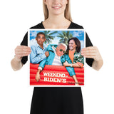 Weekend at Biden's Poster Featuring Kamala and Obama