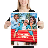 Weekend at Biden's Poster Featuring Kamala and Obama