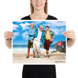 At The Beach Poster Featuring AOC and Bernie