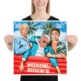 Weekend at Biden's Poster Featuring AOC and Bernie