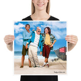 At The Beach Poster Featuring Kamala and Obama