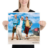 At The Beach Poster Featuring AOC and Bernie