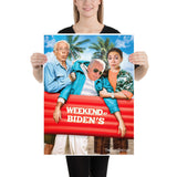 Weekend at Biden's Poster Featuring AOC and Bernie