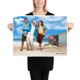 At The Beach Poster Featuring Kamala and Obama