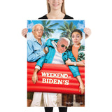 Weekend at Biden's Poster Featuring AOC and Bernie