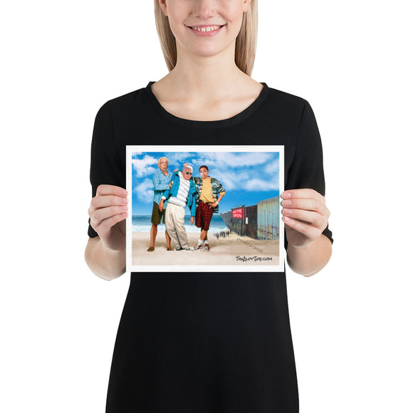 At The Beach Poster Featuring AOC and Bernie
