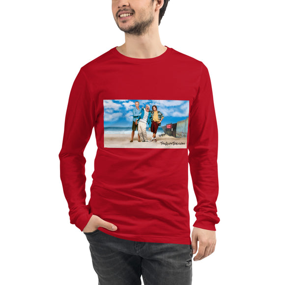 At The Beach Unisex Long Sleeve Tee Featuring Nancy and Chuck