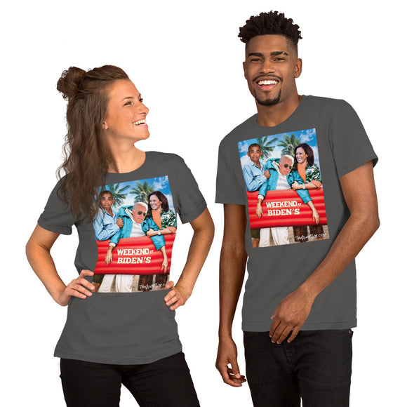 Weekend at Biden's Short-Sleeve Unisex T-Shirt Featuring Kamala and Obama