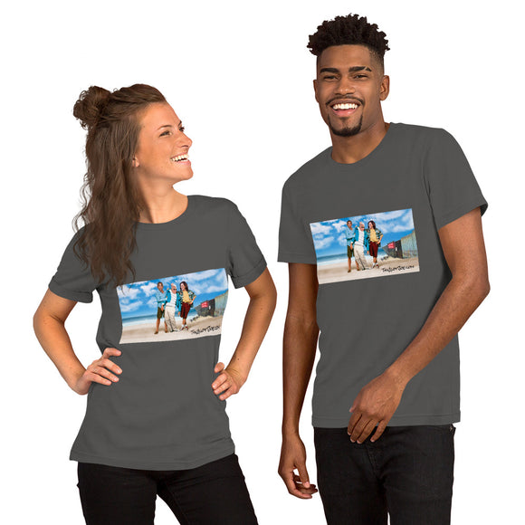 At The Beach Short-Sleeve Unisex T-Shirt Featuring Kamala and Obama
