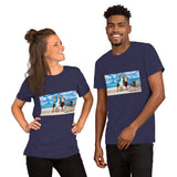 At The Beach Short-Sleeve Unisex T-Shirt Featuring AOC and Bernie