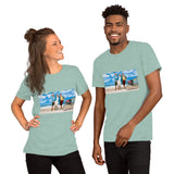 At The Beach Short-Sleeve Unisex T-Shirt Featuring AOC and Bernie