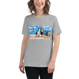 Women's At The Beach Relaxed T-Shirt Featuring Nancy and Chuck