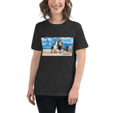 Women's At The Beach Relaxed T-Shirt Featuring Nancy and Chuck