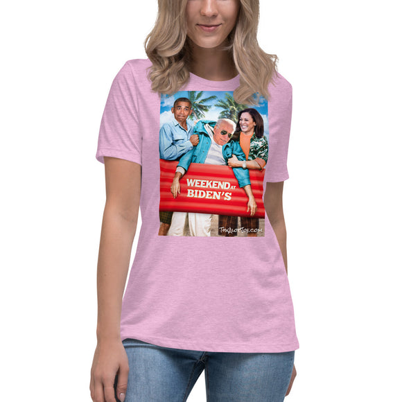 Women's Weekend at Biden's Relaxed T-Shirt Featuring Kamala and Obama