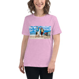 Women's At The Beach Relaxed T-Shirt Featuring Nancy and Chuck