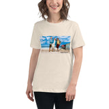 Women's At The Beach Relaxed T-Shirt Featuring Nancy and Chuck