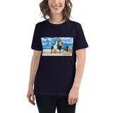 Women's At The Beach Relaxed T-Shirt Featuring Nancy and Chuck