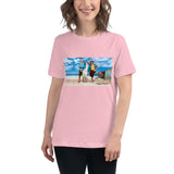 Women's At The Beach Relaxed T-Shirt Featuring Nancy and Chuck