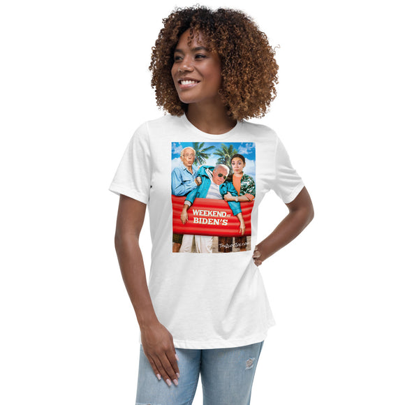 Women's Weekend at Biden's Relaxed T-Shirt Featuring AOC and Bernie