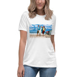 Women's At The Beach Relaxed T-Shirt Featuring Kamala and Obama