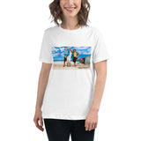 Women's At The Beach Relaxed T-Shirt Featuring Nancy and Chuck